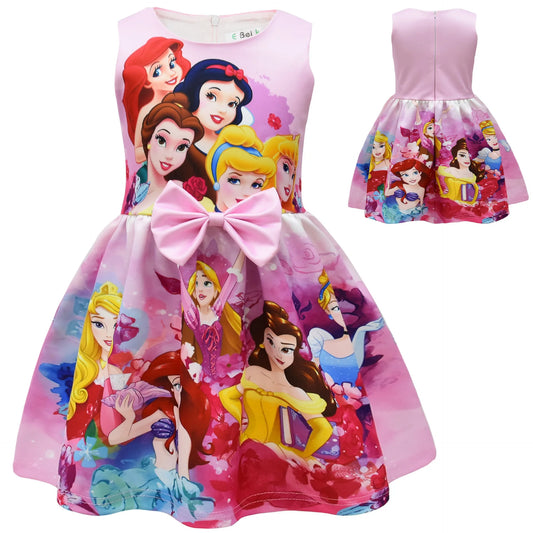 Disney Princess Children's Skirt Mermaid Snow White Cinderella Girl  Dress Birthr Kids